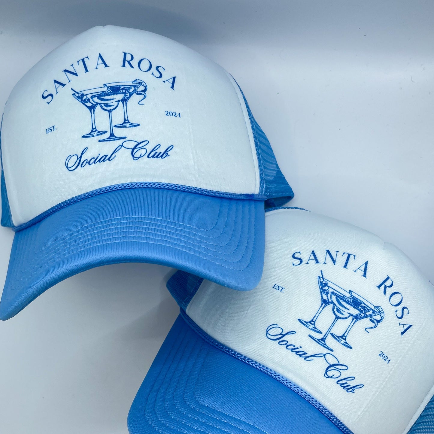 Custom Coastal Cocktail Bachelorette Hats | Custom Beach Bachelorette Trucker Hat | Social Club | Luxury Bachelorette Merch | Rosemary