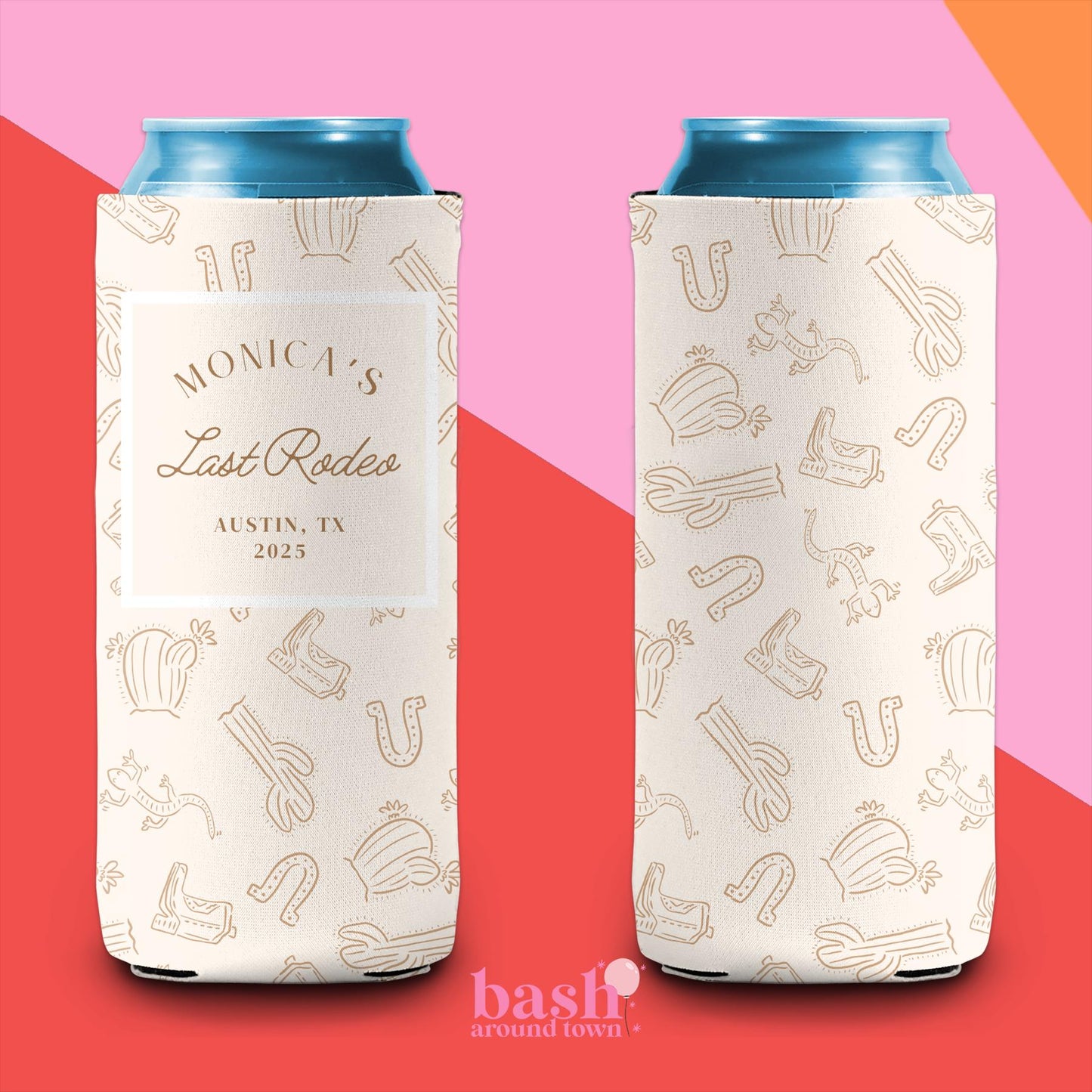 Personalized Last Rodeo Bachelorette Can Cooler | Custom Western Cowgirl | Nashville, Austin Texas Bachelorette | Western Nash Bash