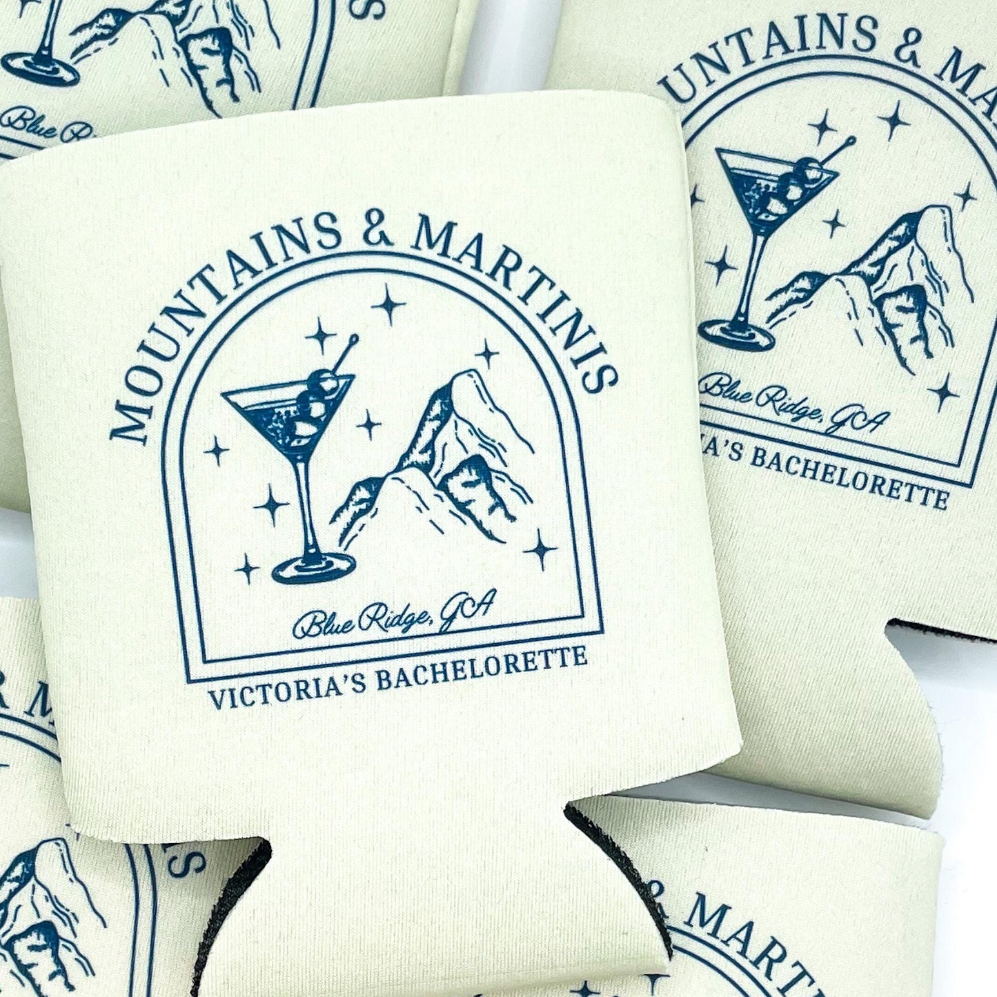 Mountains & Martinis Bachelorette Can Cooler