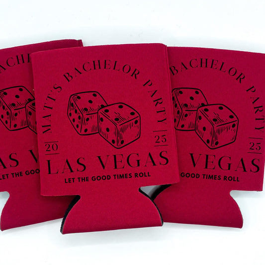 Custom Bachelor Party Can Cooler | Casino Gambling Bachelor Party | Las Vegas Bachelor Party | Bachelor Party Favor | Groomsman Gift