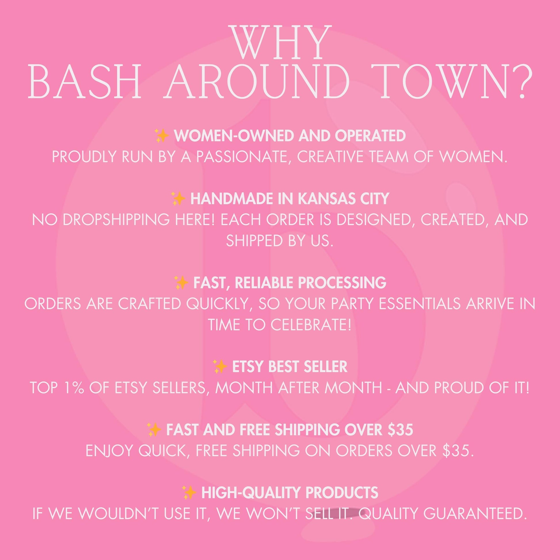 a pink background with the words, why bash around town?