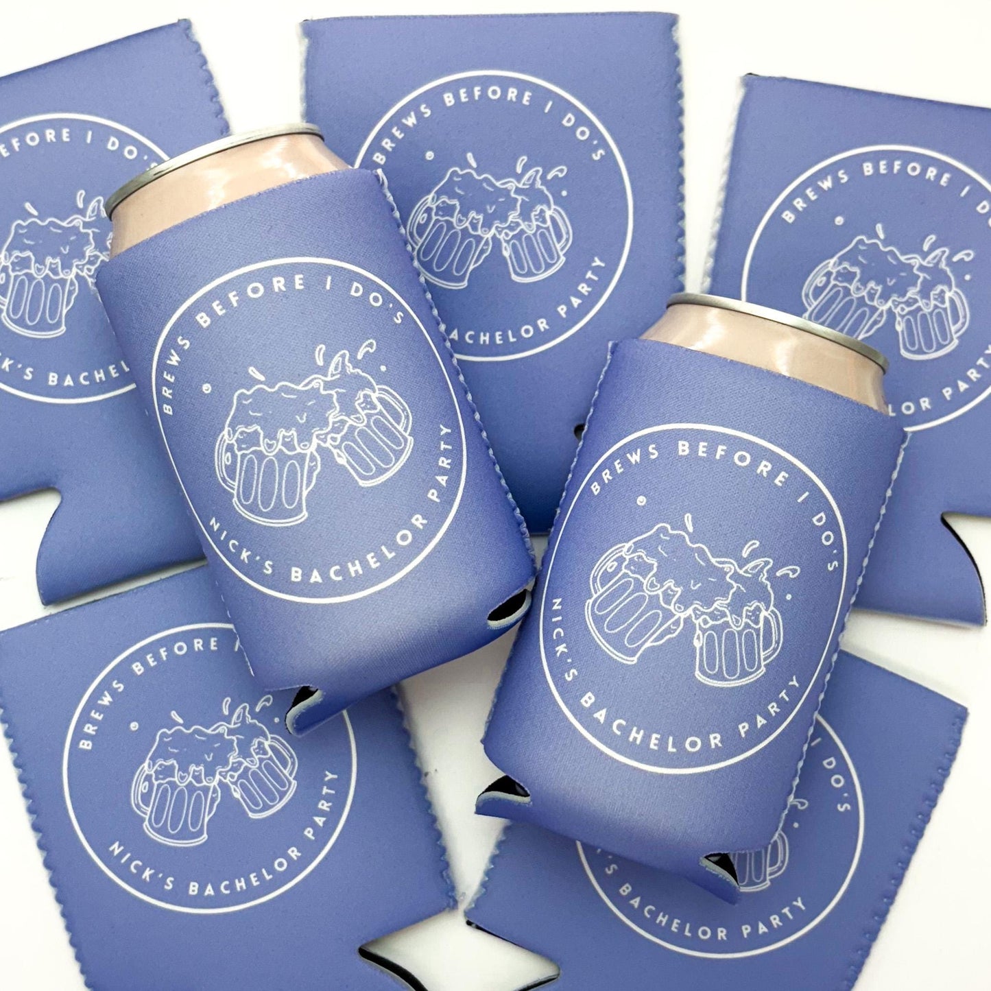 Custom Bachelor Party Can Cooler | Brews Before I Do | Beer Bachelor Party | Brewery Bachelor Party | Bachelor Party Favor | Groomsman Gift