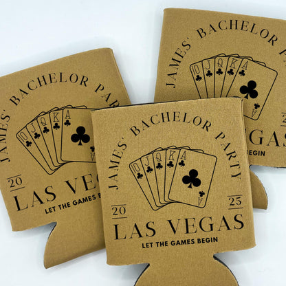 Las Vegas Bachelor Party Can Coolers | Custom Casino & Vegas Trip Drink Cooler