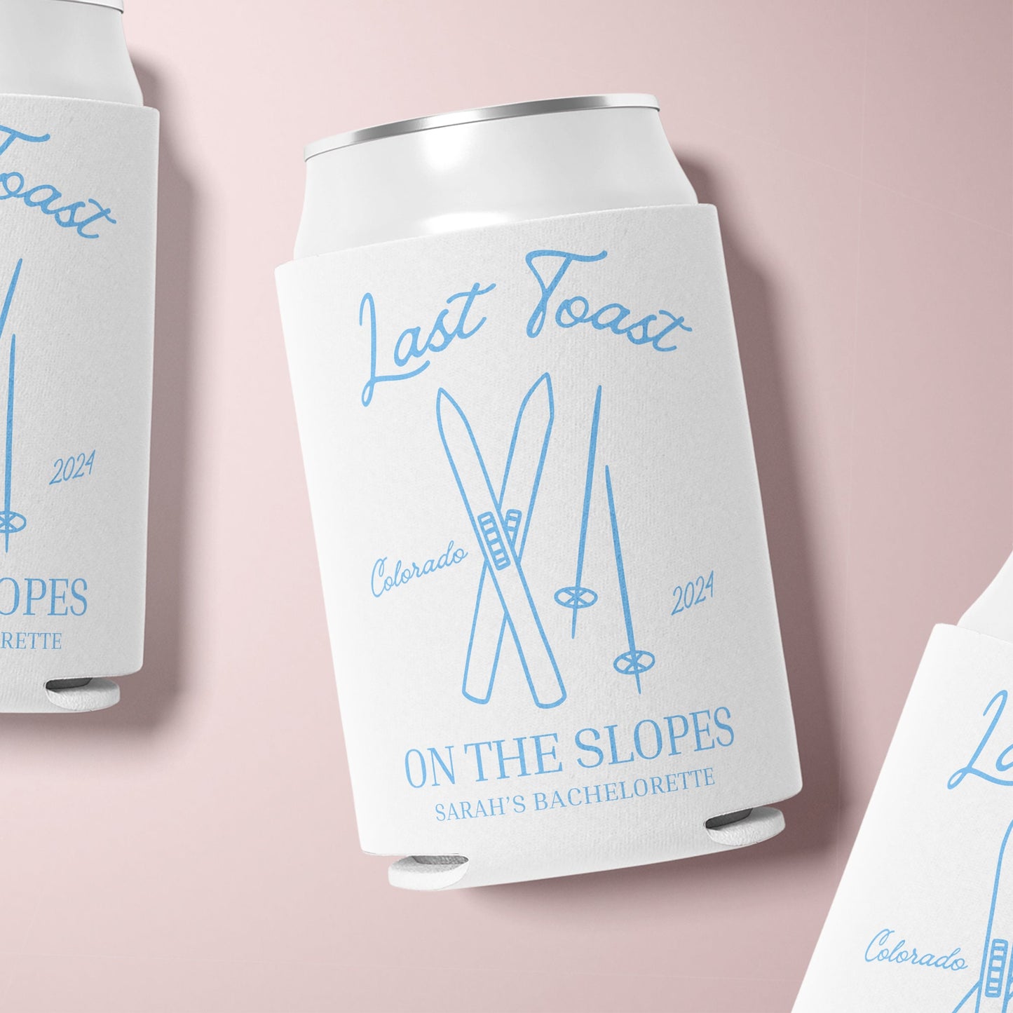 Personalized Winter Bachelorette Can Cooler