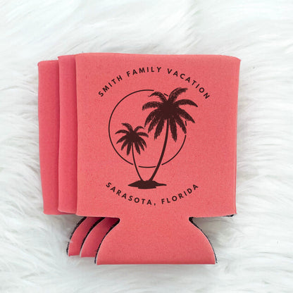 Beach Vacation Can Cooler | Family Vacation Trip |  Family Reunion Favor | Family Florida | Tropical Vacation | Family Reunion Ideas