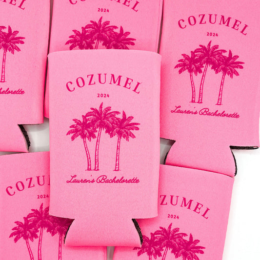 Mexico Bachelorette Can Cooler | Custom Can Cooler | Margarita Bachelorette | Cozumel Scottsdale Tequila | Custom Party Favors