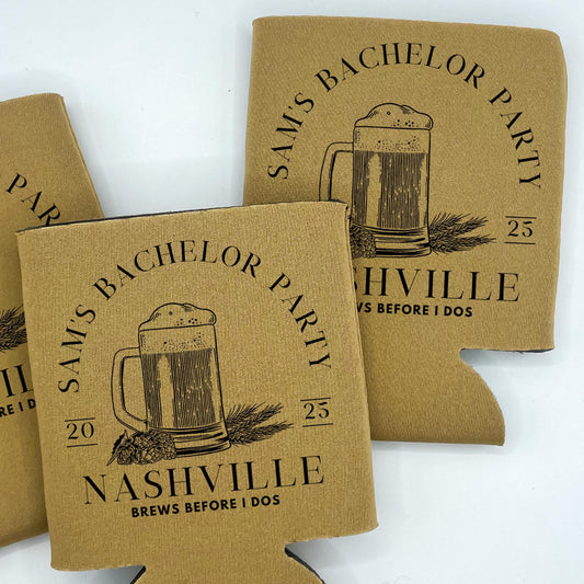Bachelor Party Can Cooler | Beer Bachelor Party | Brewery Bachelor Party | Bachelor Party Favor | Groomsman Gift | Brews Before I Do