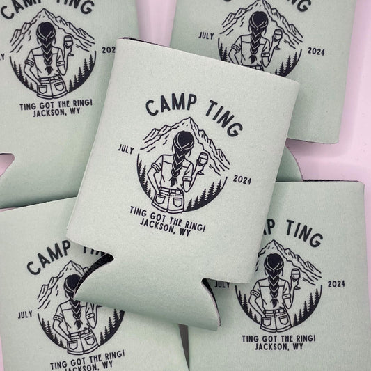 Camp Bachelorette Can Cooler Party Favors