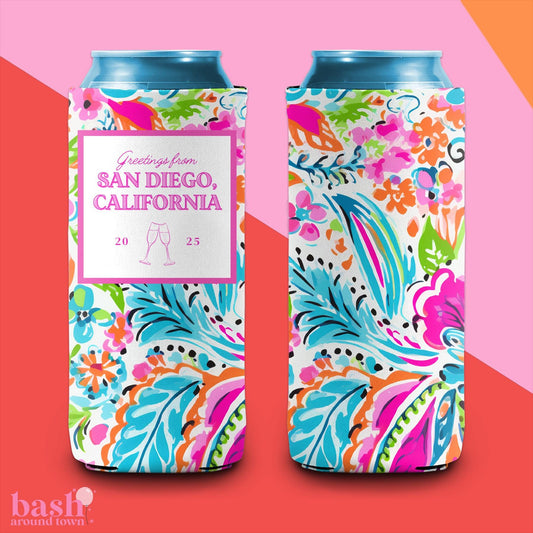 Last Toast on the Coast Can Cooler | Preppy Cocktail Bachelorette | Bachelorette Party | Beach Vacation Bachelorette Party Can Coolers