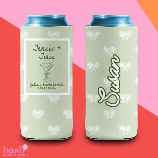 Tennis & Tinis Bachelorette Party Can Cooler | Country Club Cocktail Bachelorette | Bachelorette Party | Beach Vacation Birthday Party