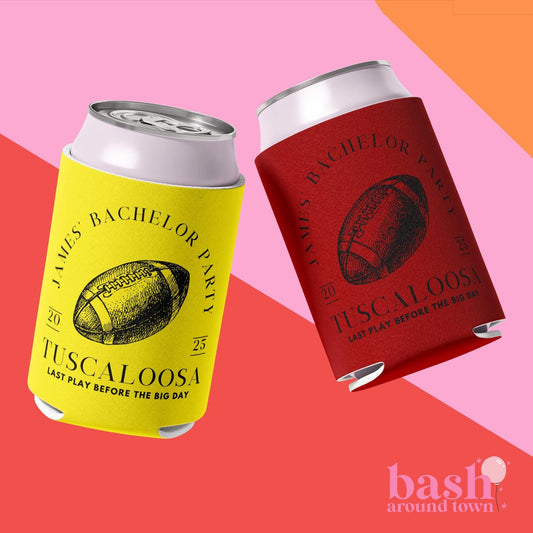 Football Tailgating Bachelor Can Cooler | Slam Dunk Bachelor Party | Basketball Sports Custom Can Cooler | Groomsmen Party Favors