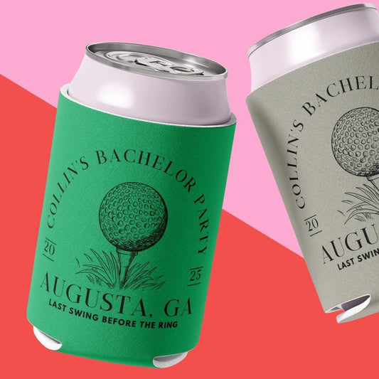 Bachelor Party Can Cooler, Golfing, Bachelor Party, Golf Bachelor Party, Bachelor Party Favor, Birthday Party Can Cooler, Groomsman Gift