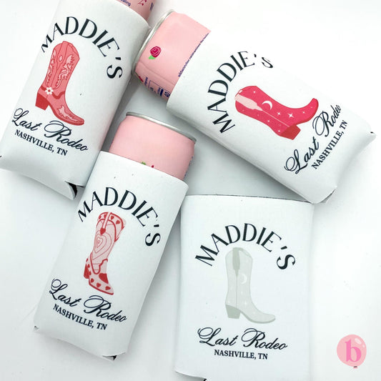 Personalized Last Rodeo Bachelorette Can Coolers | Country Bachelorette Favors | Bachelorette Party | Can Coolers | Texas Nashville
