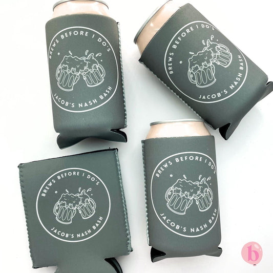 Custom Bachelor Party Can Cooler | Brews Before I Do | Beer Bachelor Party | Brewery Bachelor Party | Bachelor Party Favor | Groomsman Gift