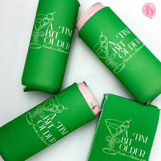 Birthday Can Cooler A Tini Bit Older | Martini Birthday Beach Bachelorette | Last Splash | Last Toast | Scottsdale | Custom Party Favors