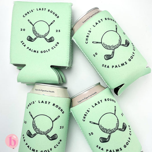 Personalized Golfing Bachelor Can Cooler | Let's Par-tee Bachelor Party | Final Swing Custom Can Cooler | Groomsmen Party Favors