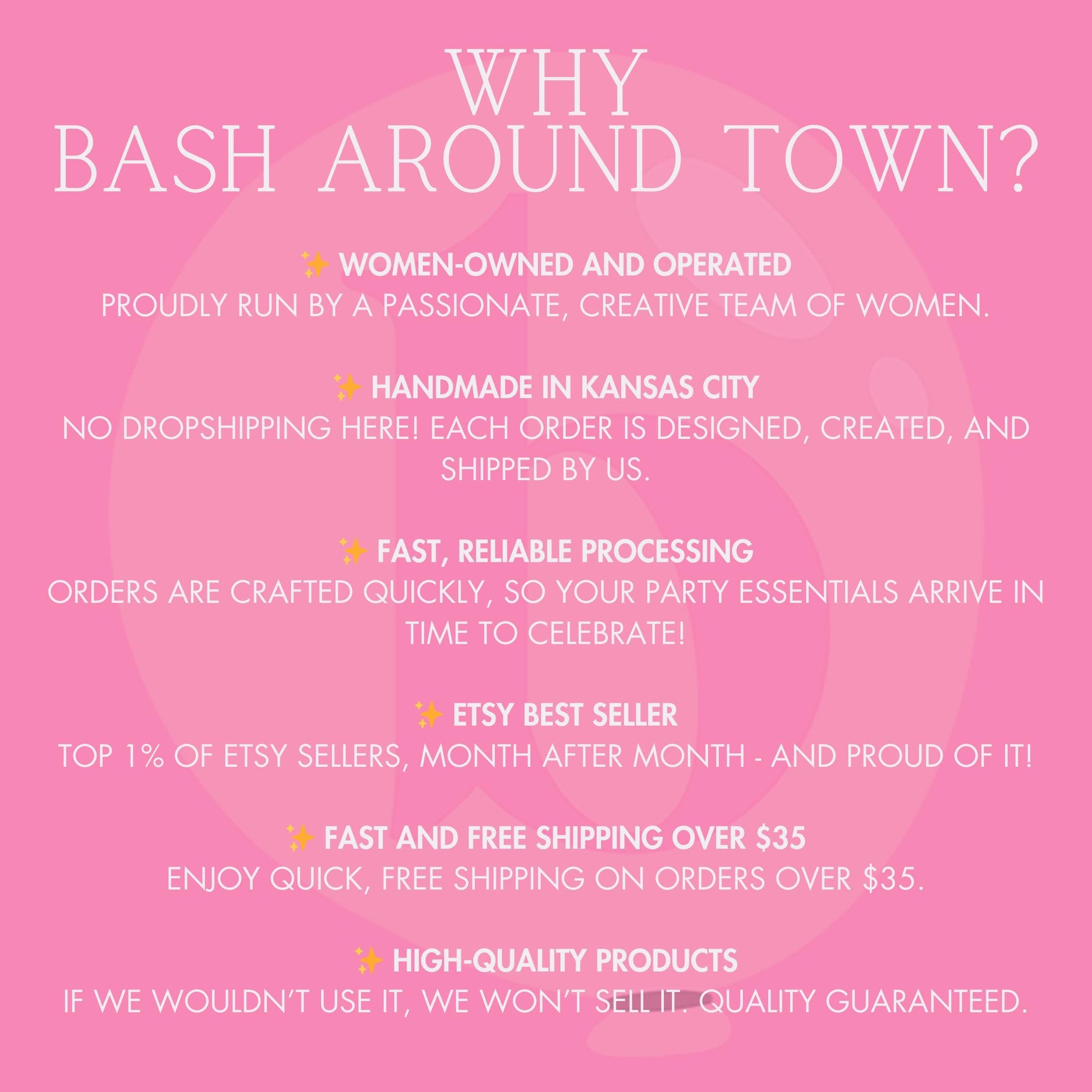 a pink background with the words, why bash around town?
