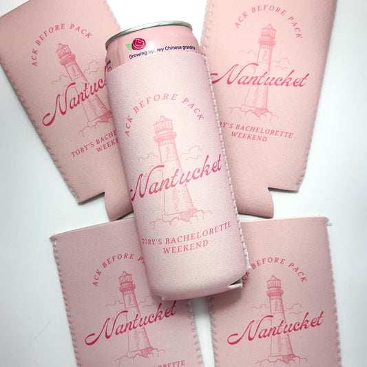 New England Lighthouse Coastal Bachelorette | East Coast Bachelorette | Girls Trip Birthday Party | Nantucket Party Favor Cooler