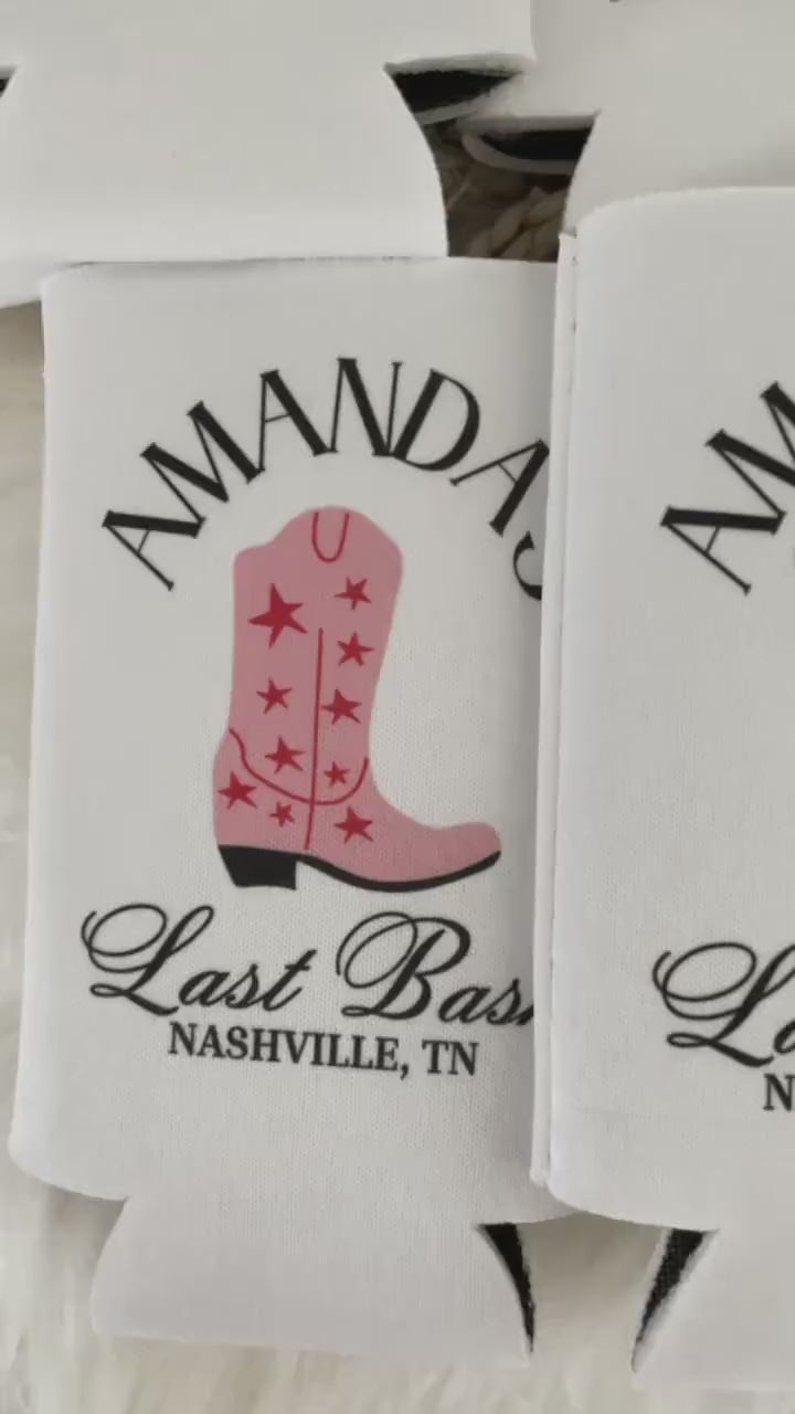 Personalized Last Rodeo Bachelorette Can Coolers | Country Bachelorette Favors | Bachelorette Party |  Can Coolers | Texas Nashville