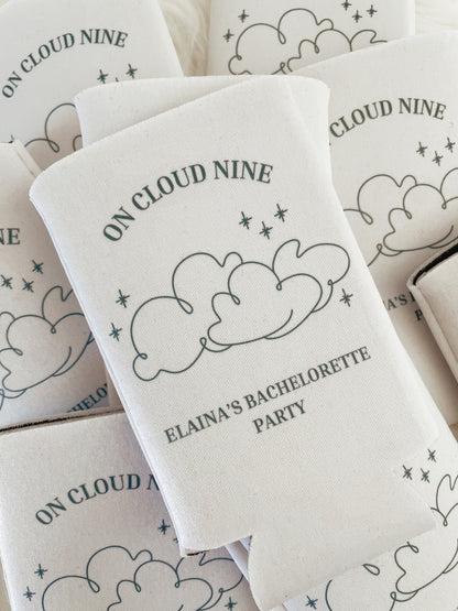 On Cloud 9 | On Cloud Nine | On Cloud Wine | Coastal Bachelorette Party | Custom Cooler | Winery Bach | Bachelorette Party Favor Can Cooler